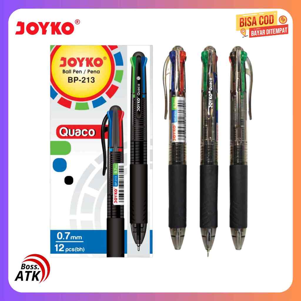 

JOYKO Pulpen 4 warna Bp 213 Joyko Quaco (PER PCS)