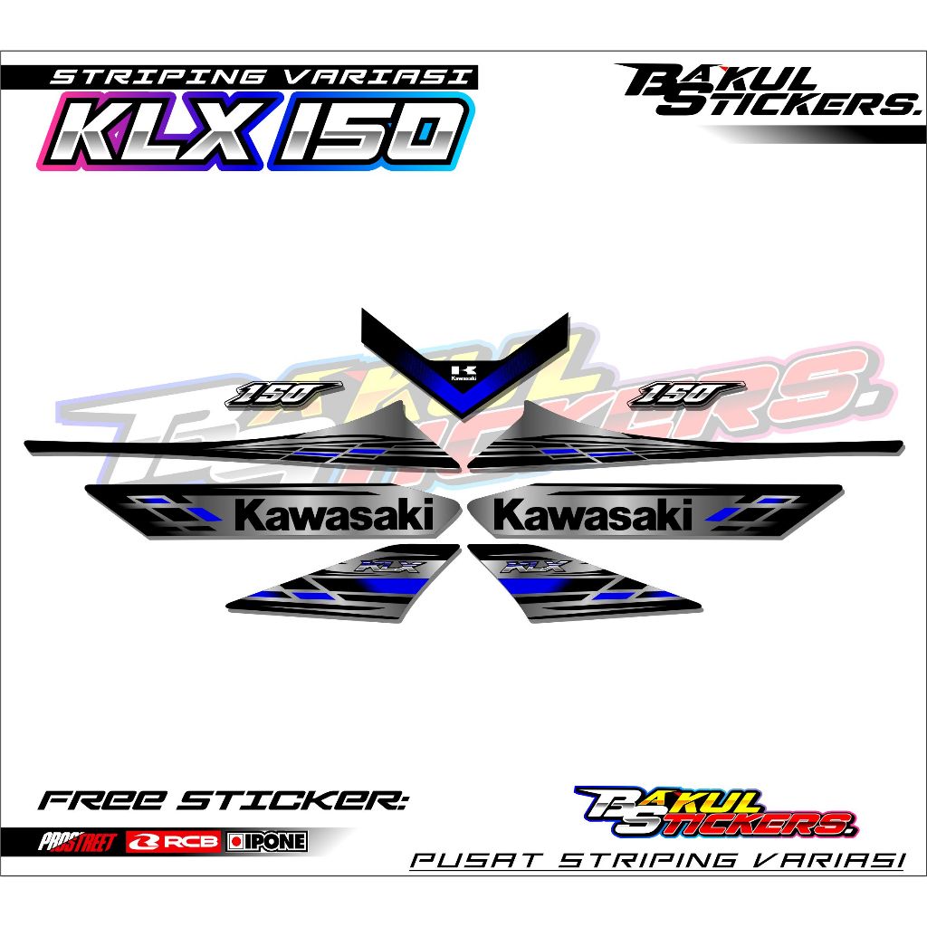 STRIPING VARIASI KLX 150 / STICKER LIST VARIASI KLX 150