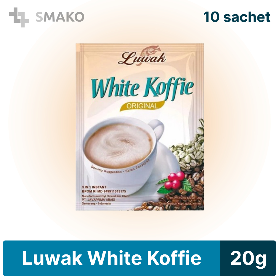 

Luwak White Koffie Original 1 renceng@20gr