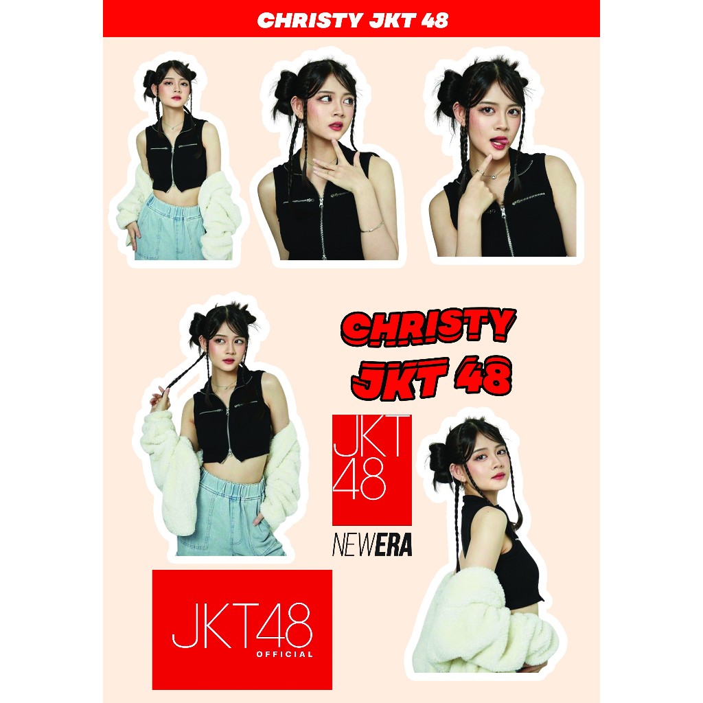 

CHRISTY STIKER JKT 48 I STIKER JKT 48 CHRISTY I JKT48 NEW ERA