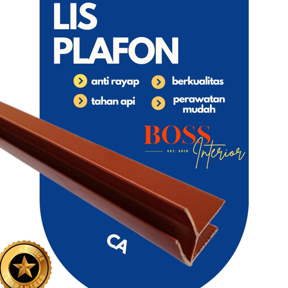 Lis Plafon List Sudut Dinding PVC Banyak Motif Warna Lis Tutup Plafon Ukuran Kecil Besar rah