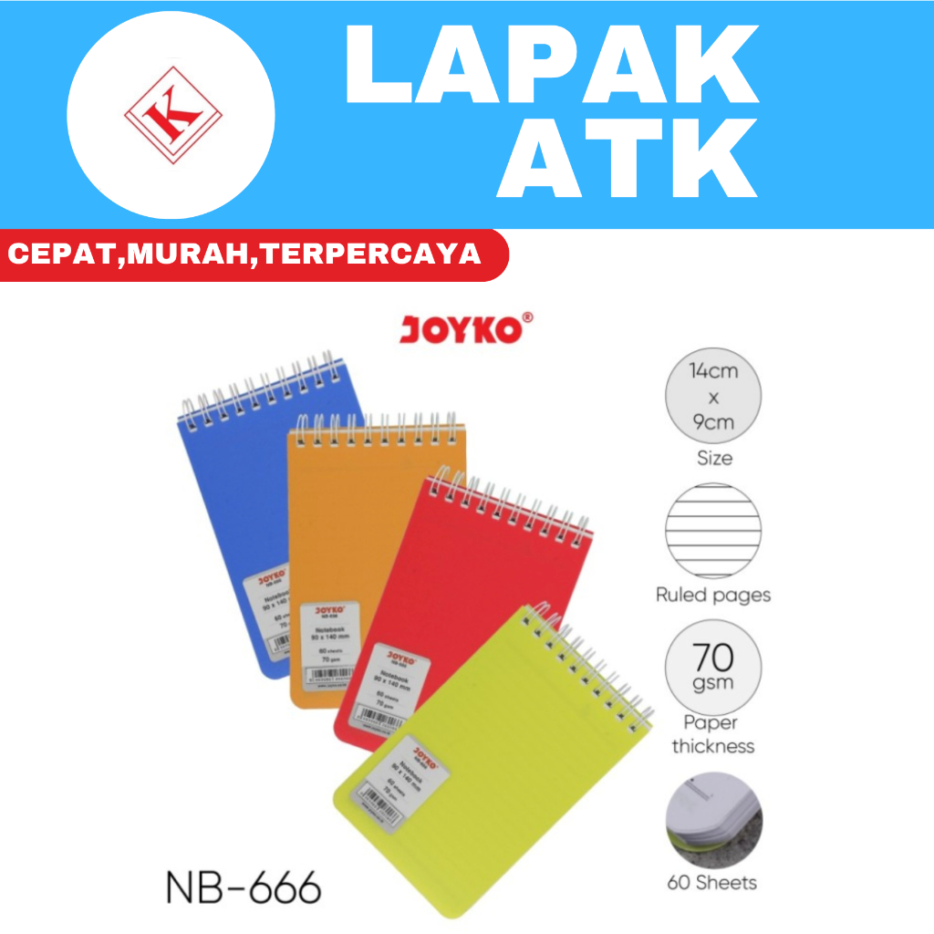 

Ruled Notebook Diary Agenda Buku Catatan Bergaris Joyko NB-666 ++