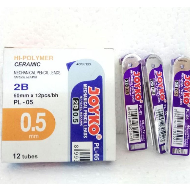 

BONUS SPESIAL MENANTI ANDA 1 pak ISI REFILL PENSIL MEKANIK PL5 2B 5 mm PENCIL LEAD
