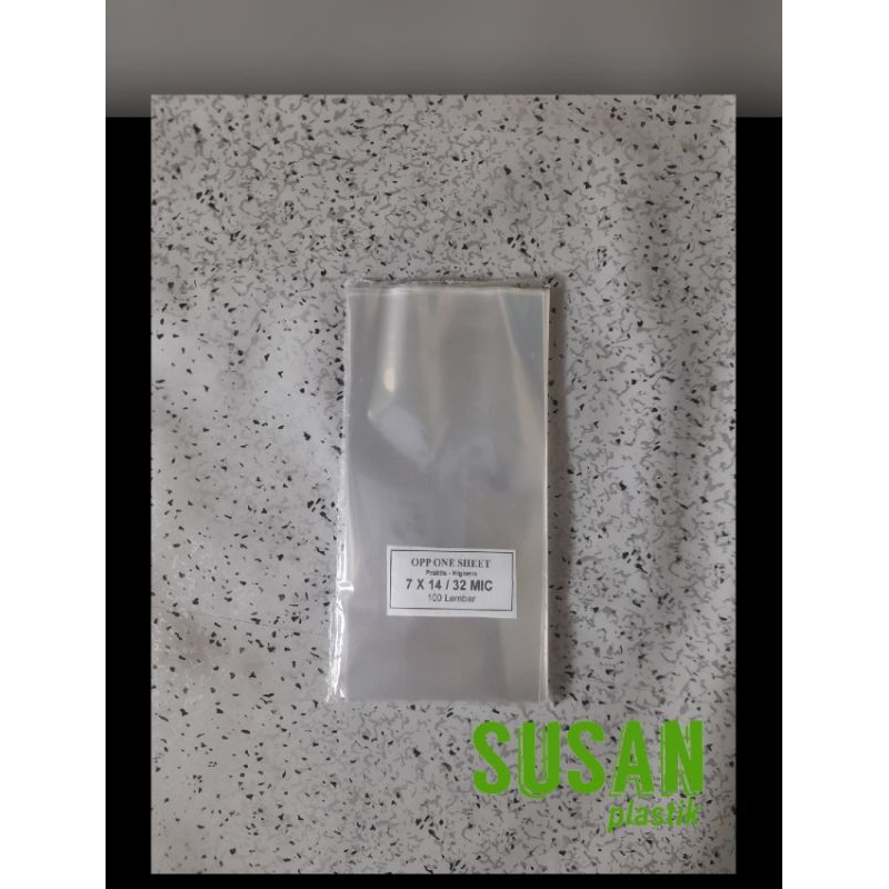 PLASTIK OPP ONE SHEET 7X14 CM TEBAL 32 MICRON TANPA LEM/ PLASTIK RISOLES, DADAR GULUNG, RAINBOW CAKE