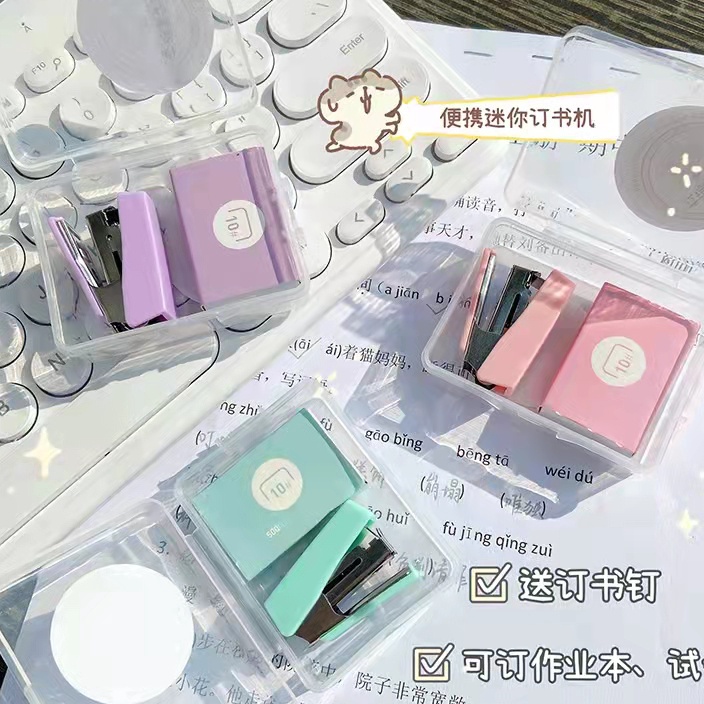 

MELEDAK PROMO stapler 1 staple cute set Stapler Mini Set Staples Perlengkapan Kantor Mengikat Logam Kreatif