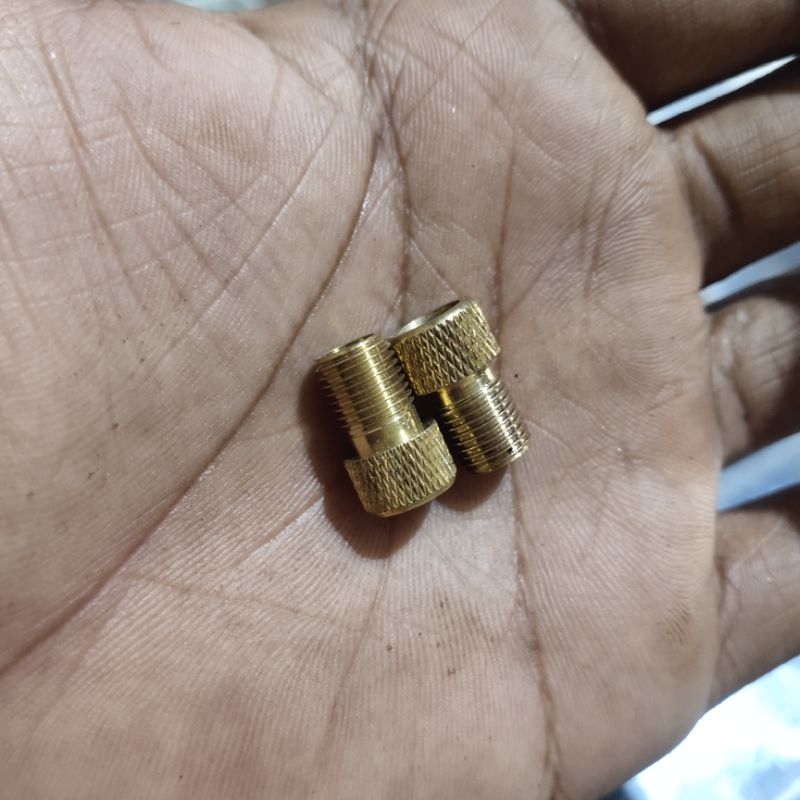 Adaptor dop cop pompa presta sepeda kuningan