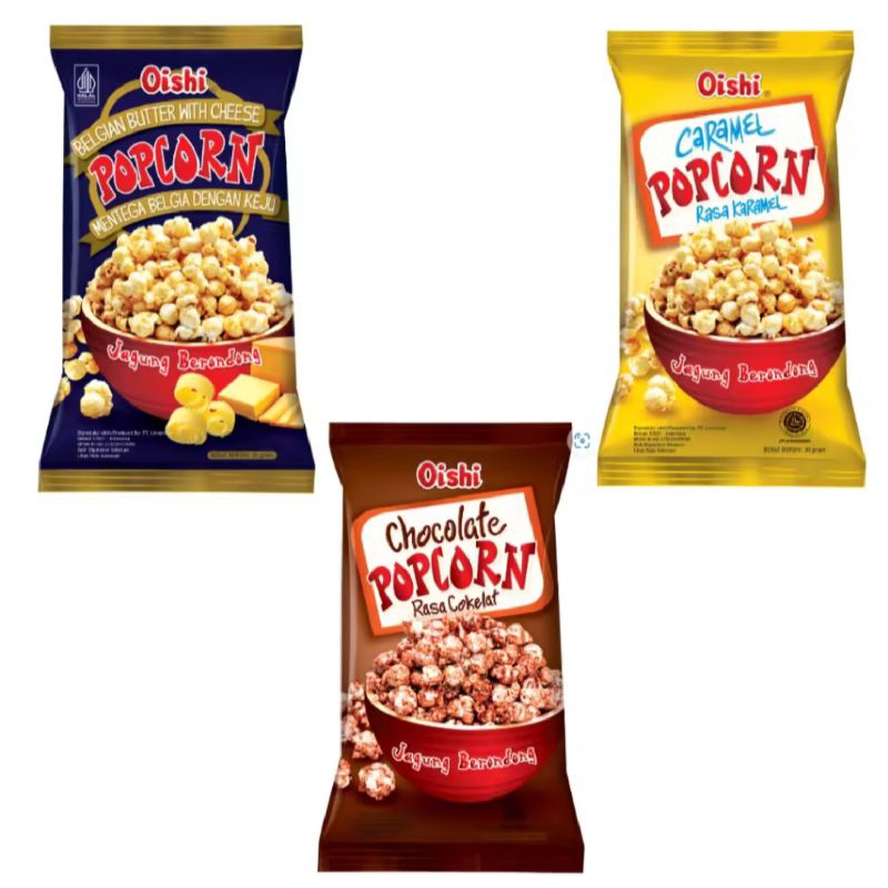 

Oishi Popcorn 20gr Dengan 3 Rasa Snack popcorn 1 Renceng isi 10 Pcs