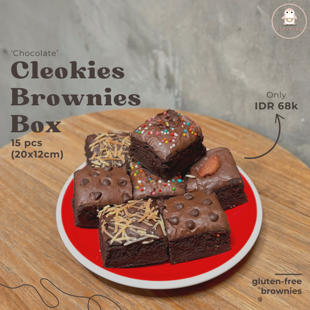 

[JABODETABEK] Cleokies GLUTEN FREE Chocolate Brownies Box