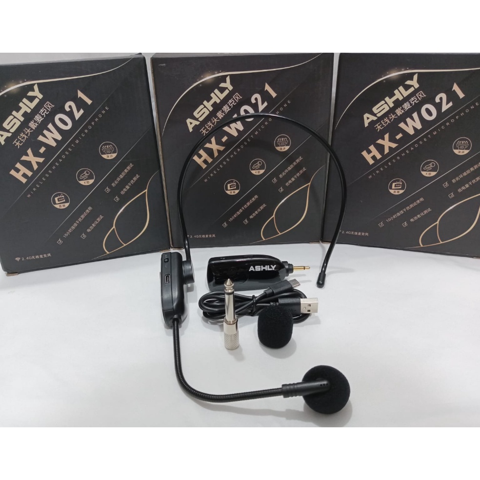 Terbaik Mic Bando Wireless Ashly Microphone 24G with Transmitter  HXW21