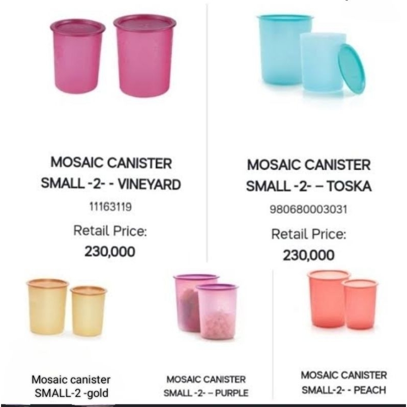 Tupperware Mosaic canister