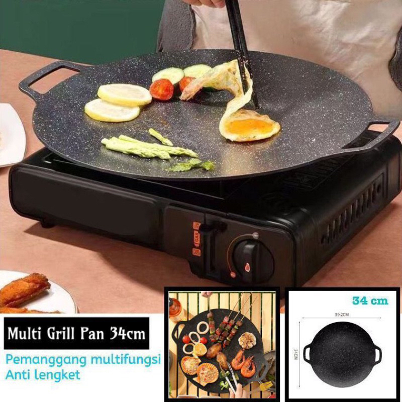 MULTI GRILL PLATE/MULTI GRILL PAN/WAJAN DATAR 34CM/WAJAN PANGGANGAN DATAR/WAJAN MARTABAK