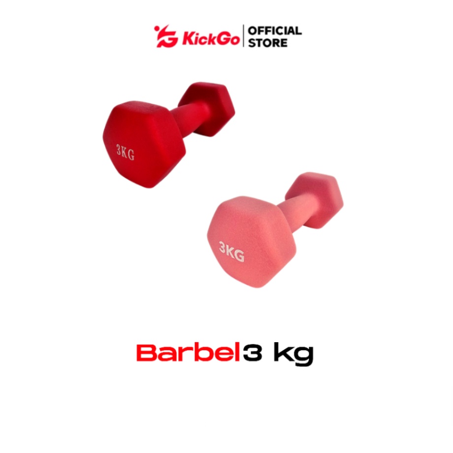 First Order  KickGo Barbel 3Kg Dumbell Barbell Dumbbell Vinyl Bahan Besi Neoprene Anti Slip 3 Kg 1 B