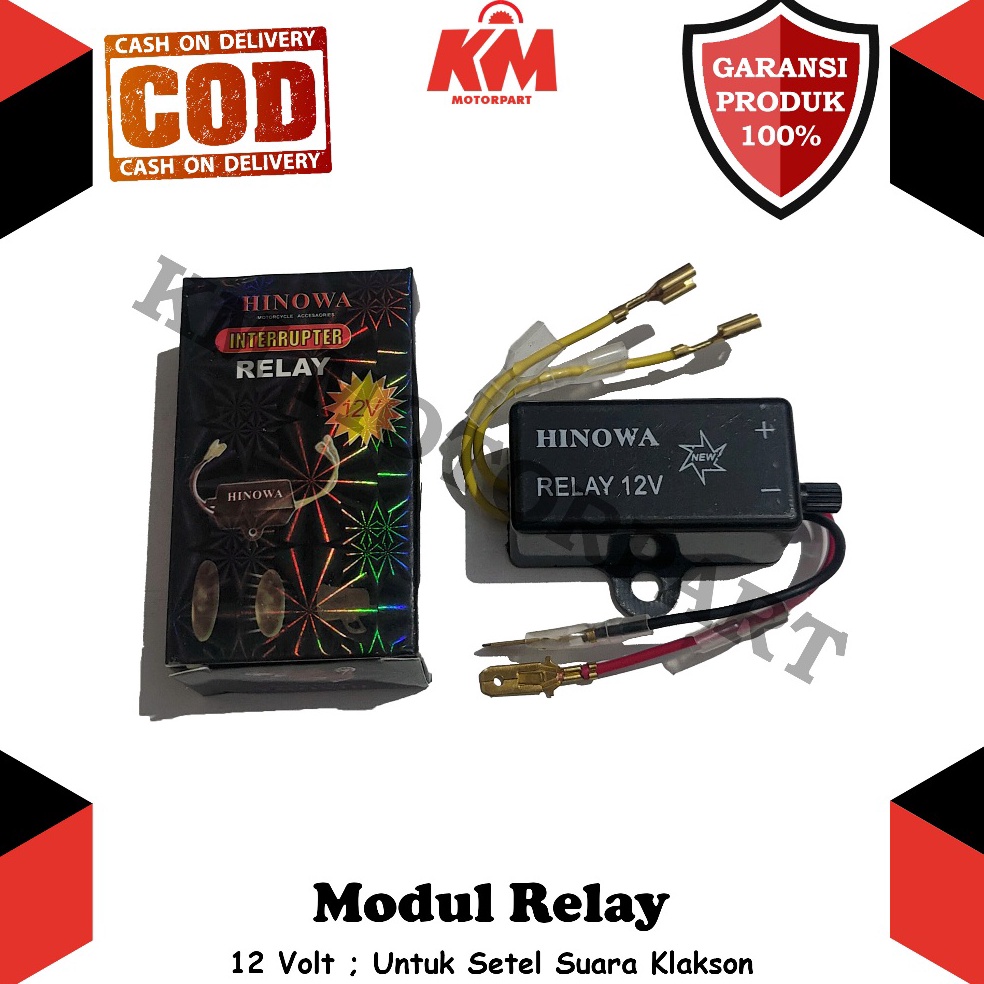 Top Surprise Modul Relay Klakson Motor Putus Setelan Telolet 12V Universal Bisa Diatur