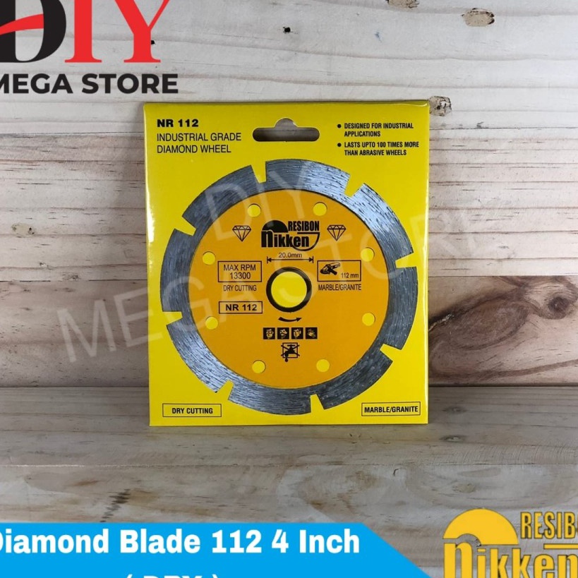 Diamond ade 112 4 inch dry cutting granite mata potong keramik 4 kering nikken resibon 112 NR412