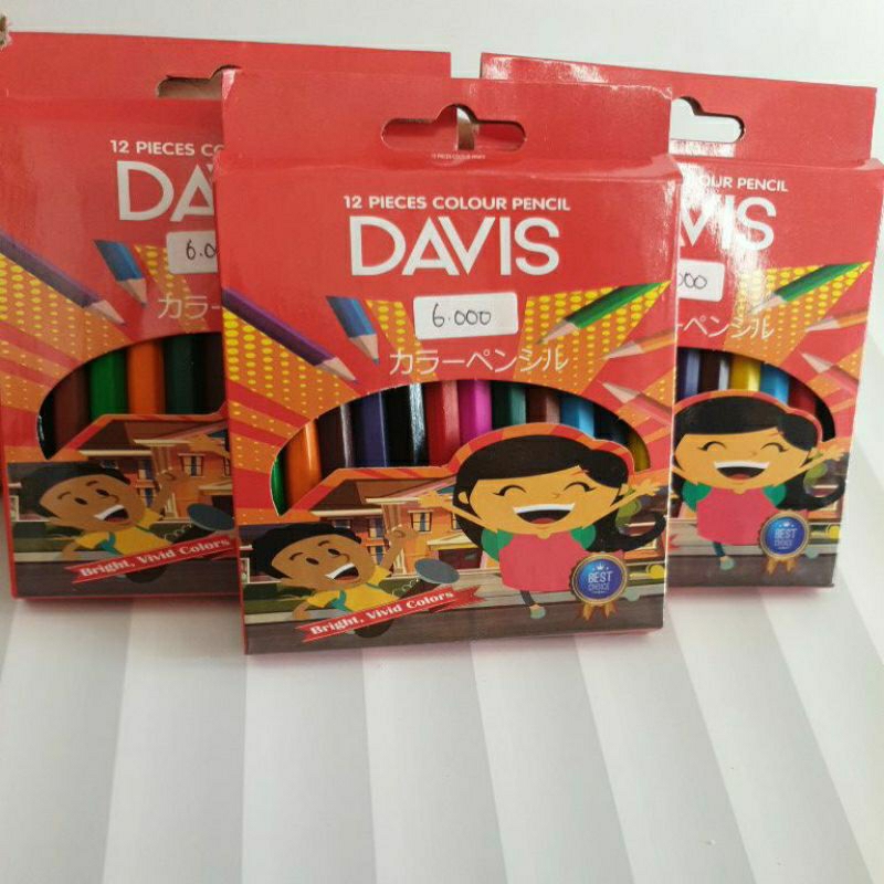 

(bukan grosir) [Aesthetic by fss.id] pensil warna davis 12 warna pendek
