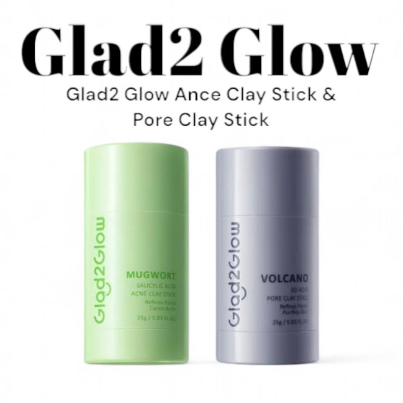Glad2 Glow Mugwort Clay Stick & Volcano Pore Clay Stick 25 g