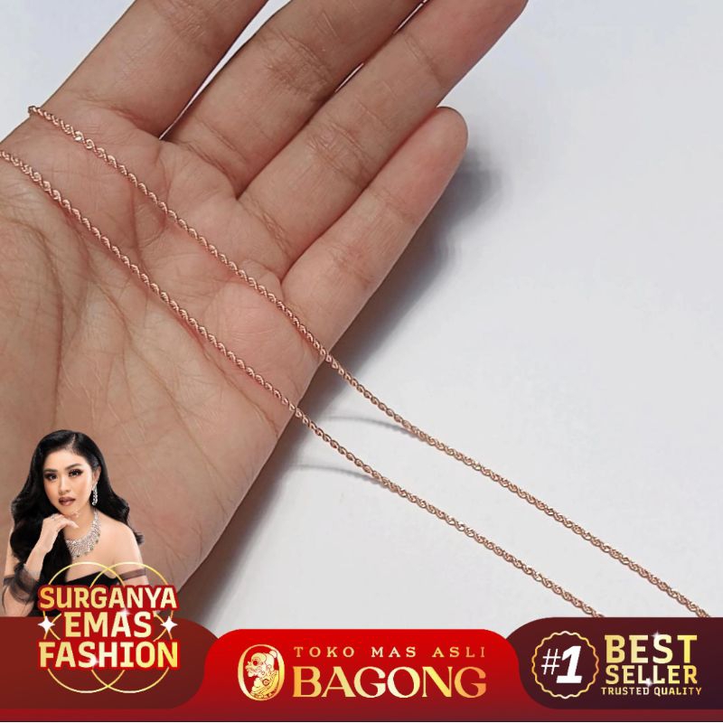 KALUNG FASHION TAMBANG ULIR KECIL 17K/750 - ASLI BAGONG GOLD BAGONG EMAS