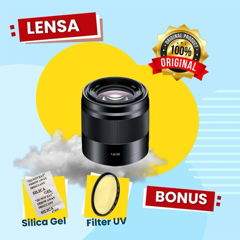 SONY 50MM F1.8 Lensa Fix MIrrorless Bokeh For A6000 A5000 A5100 A6400