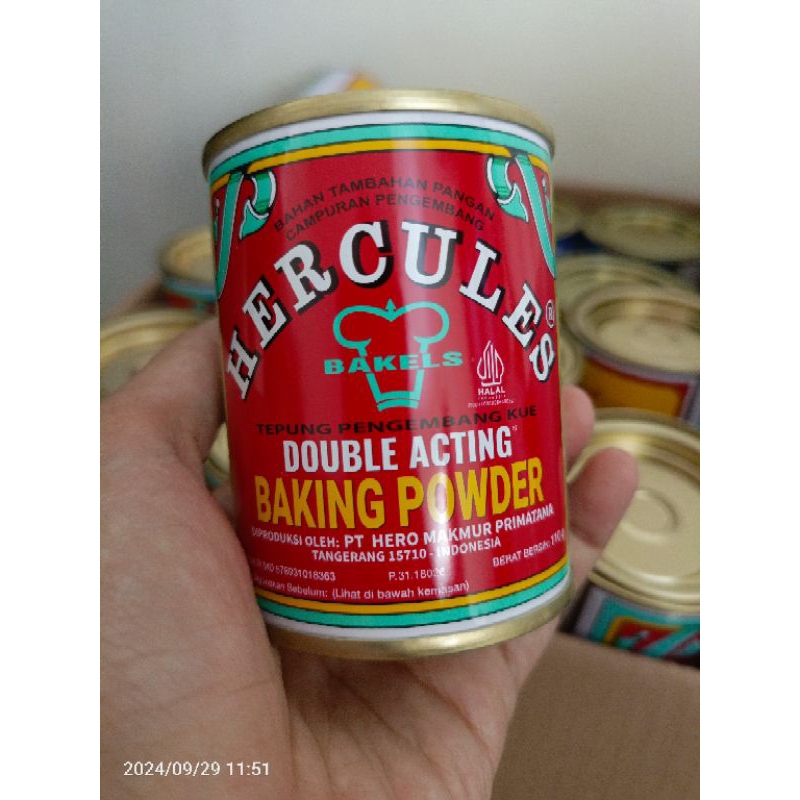 

HERCULES Baking powder Double Acting 110 gr - Pengembang kue Double acting HERCULES