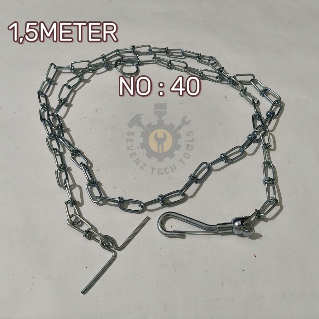 RANTAI ANJING NO.40 RANTAI HEWAN/RANTAI GOGOK 1,5METER RANTAI MONYET/HEWAN 150CM