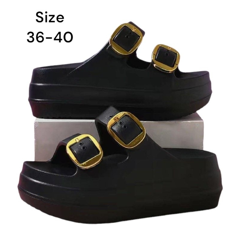 sandal selop wanita sandal wedges karet eva rubber