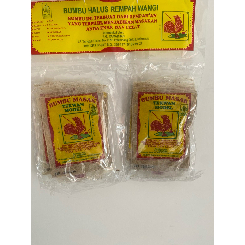 

bumbu tekwan model khas Palembang cap ayam