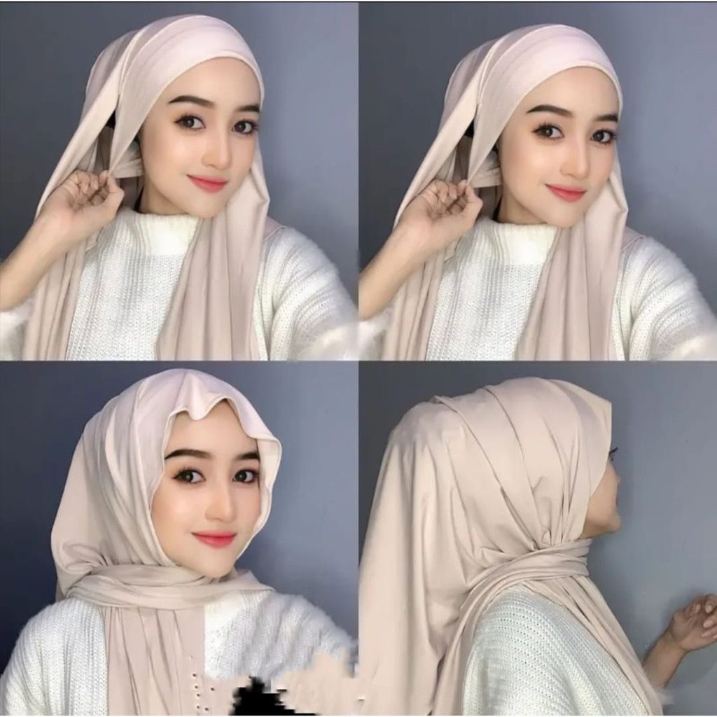 Kerudung Pasmina Inner Jersey Oval Bando / Kerudung Premium / Kerudung Pashmina TerHits