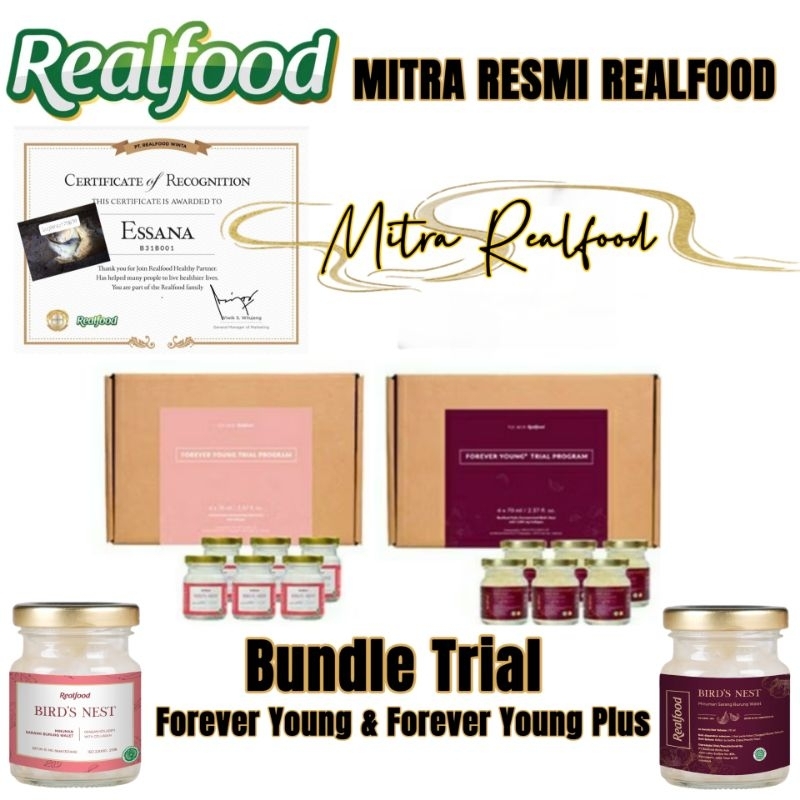 

Realfood Bundle Trial Forever Young & Forever Young Plus ( Minuman Sarang Burung Walet )