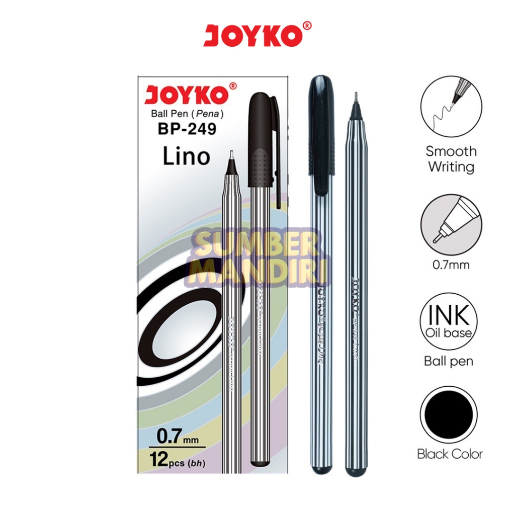 

Ball Pen Pulpen Pena Joyko BP-249 Lino 0.7 mm [12 PCS]