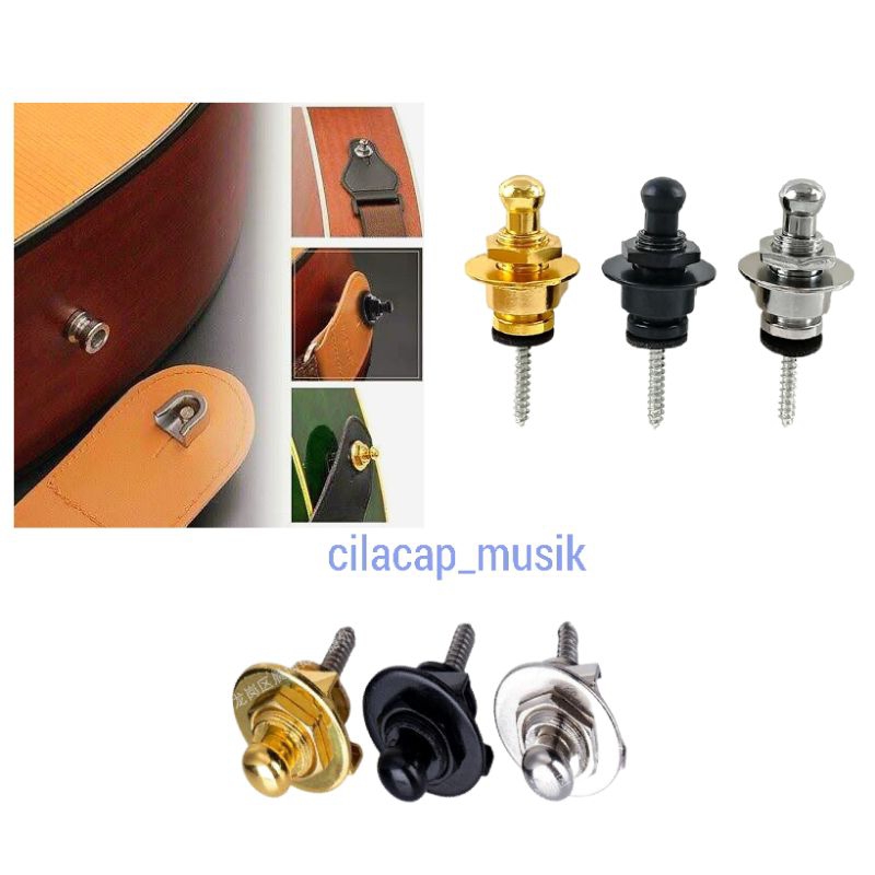 PIN STRAP LOCK GITAR BASS END PIN STRAP GITAR PREMIUM