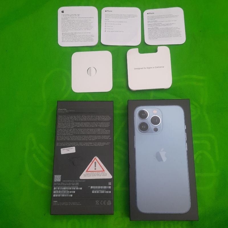 dus box iphone 13 pro  sierra blue original 100% copotan ibox lengkap manual book