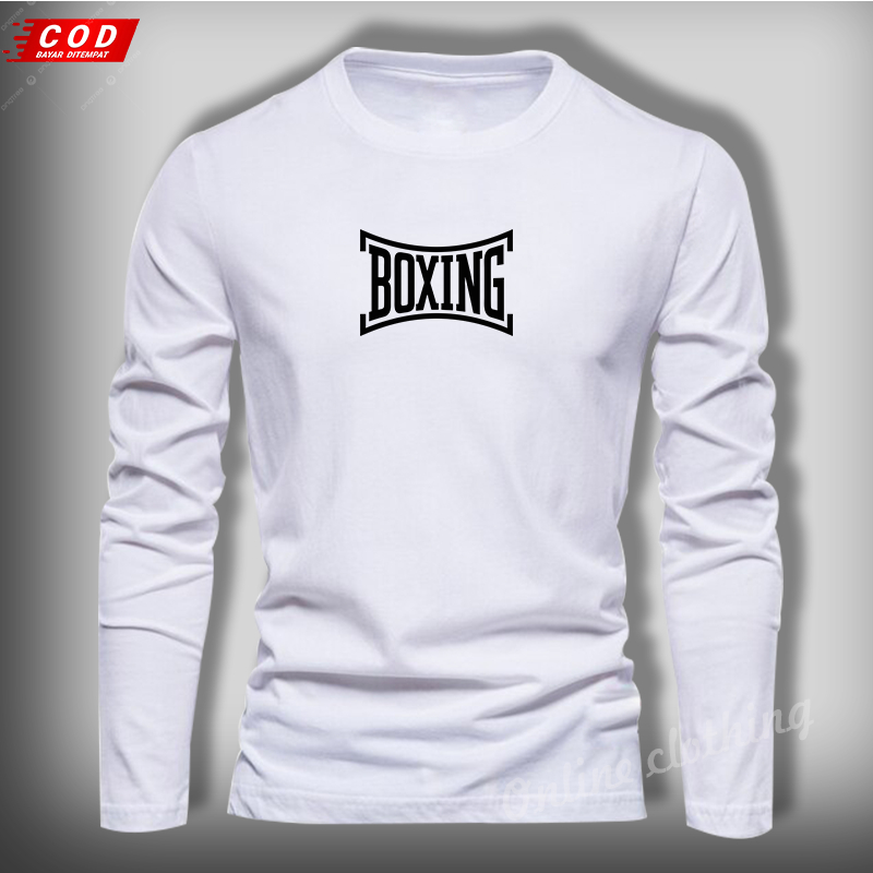 Baju Kaos Boxing Lengan Panjang Pria Dewasa - Baju Casual Daily Outfit