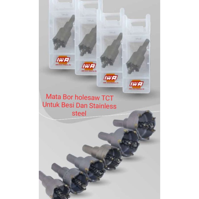 IWA TCT Mata Bor Hole Saw Besi Metal Stainless14 mm - 45 mm