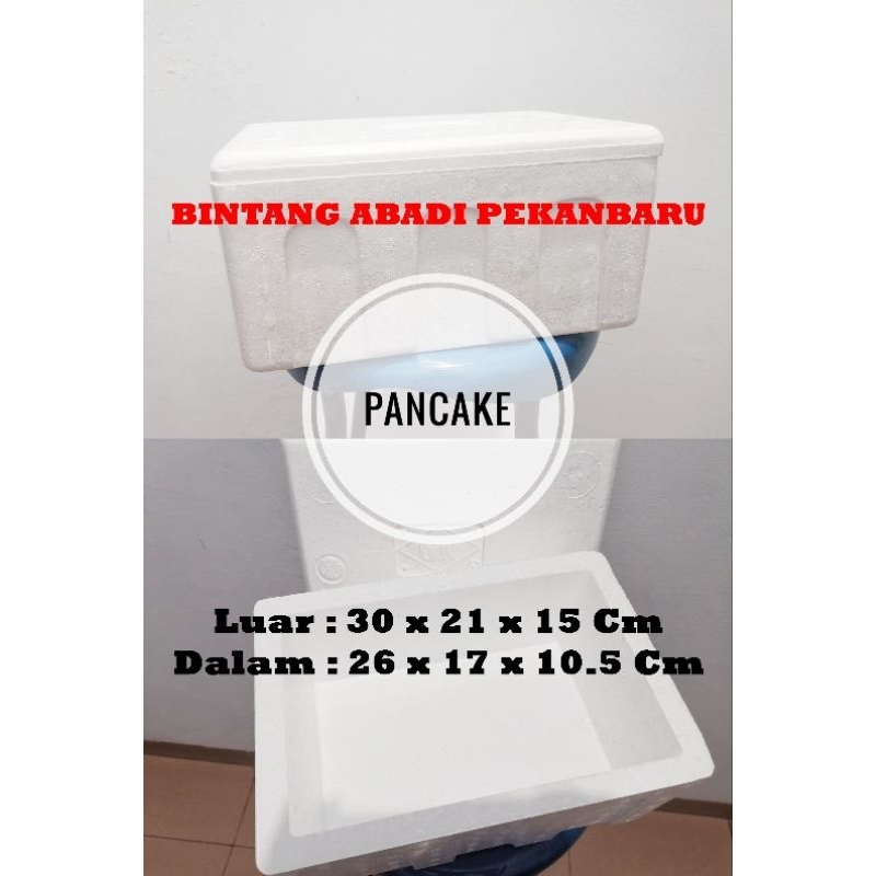 Sterefoam Box Es Gabus Styrofoam Tebal PANCAKE Mini Ice Box / Box Ikan / Box Makanan / Box Busa