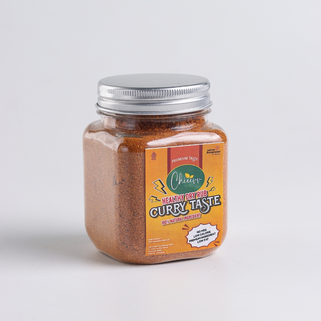 

CHIEEVV Curry Dry Rub Bumbu Marinasi 120 GRAM Rendah Rendah Kalori
