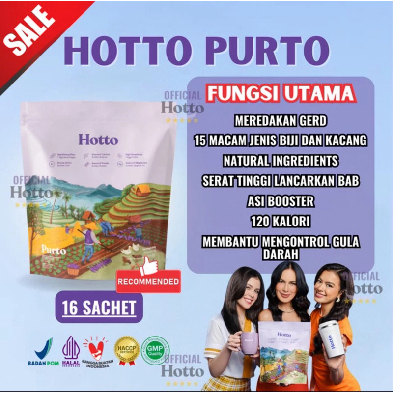 

Aman untuk Kolestrol, Diabetes, Maag || HOTTO PURTO with Purple Potato (5 sachet)