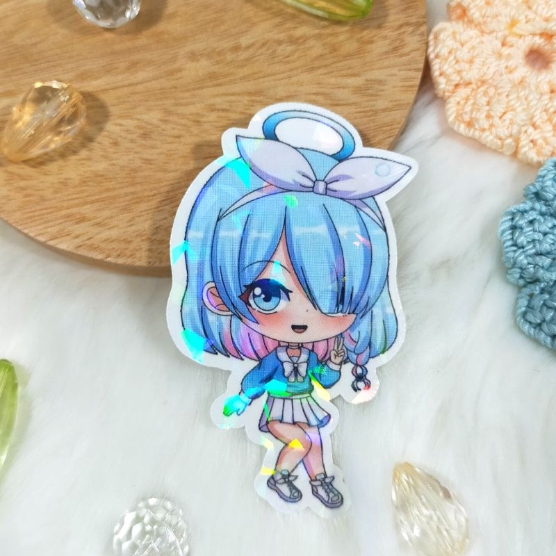 

Sticker Hologram Brokenglass Fanmerch Arona Blue Archive Original Fanart by Merch Trove