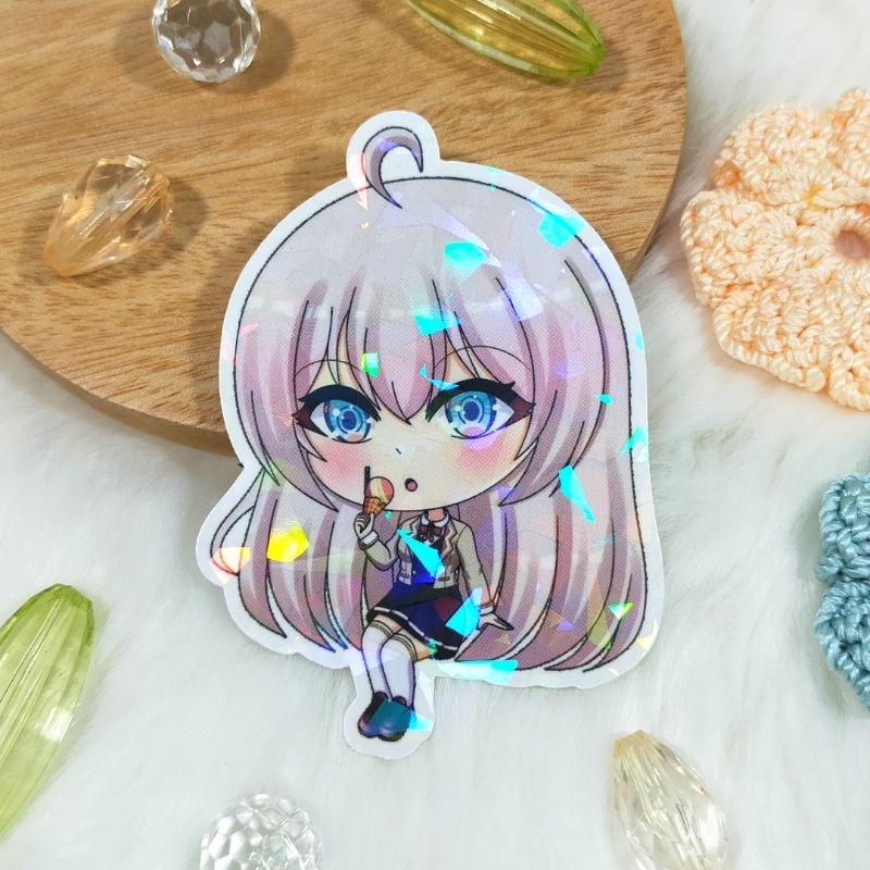 

Sticker Hologram Brokenglass Fanmerch Alya Alisa Roshidere Original Fanart by Merch Trove