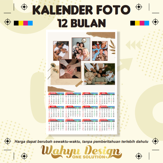 

KALENDER DINDING 2025 - FREE FOTO - 12 BULANAN (1 lembar + Free Klem Seng)