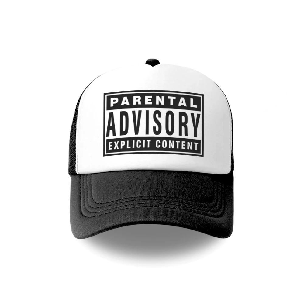 Topi Pria Original Trucker Hat Jaring Distro Snapback Bisbol Parental Advisory