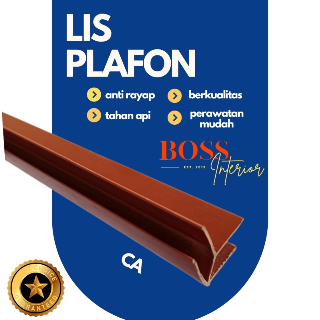Lis Plafon List Sudut Dinding PVC Banyak Motif Warna Lis Tutup Plafon Ukuran Kecil Besar rah