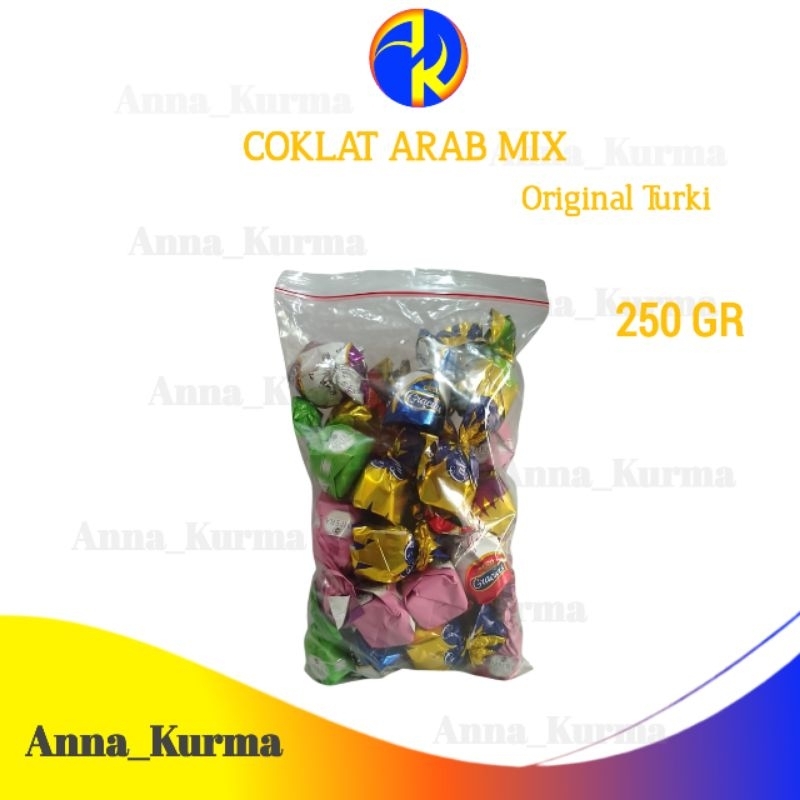 

Coklat Arab Mix 250 gr Oleh Oleh Haji dan Umroh