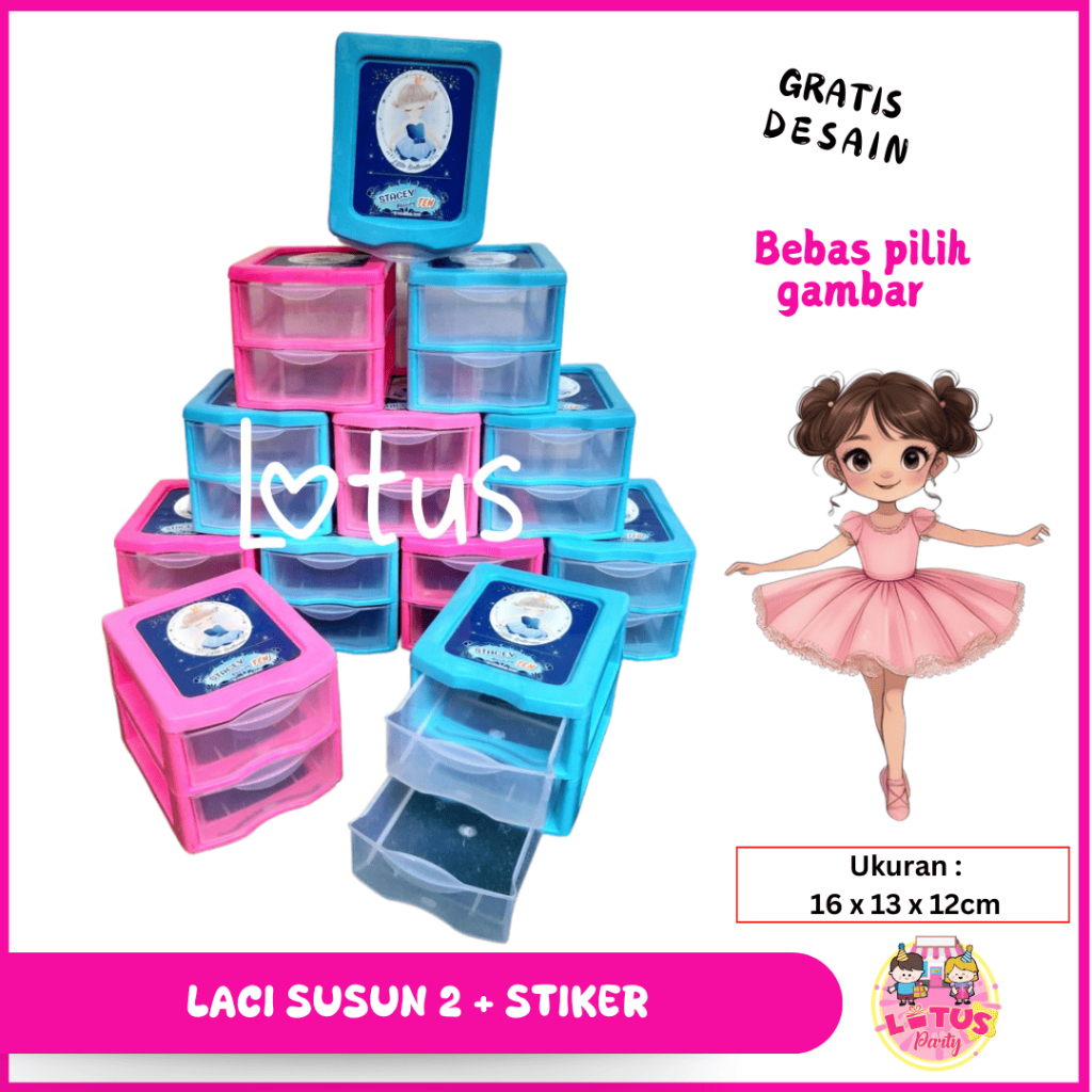 Laci Mini/Rak Mini/Laci Susun Custom Stiker/Laci Susun Murah/Laci Mini Souvenir /Laci Susun Hampers/
