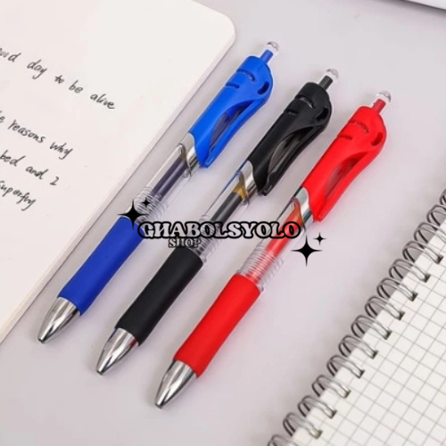 

Pulpen Gel Ink Standar Pulpen Bolpoint Peralatan Stasionery Kantor Anak Sekolah Pen Cet Tinta Cair Hitam Pekat