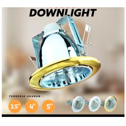 HOUSING LAMPU DOWNLIGHT / FITTING LAMPU DOWNLIGHT INBOW TANAM PLAFON 5 INCH 3 KAKI GOLD - COSCO