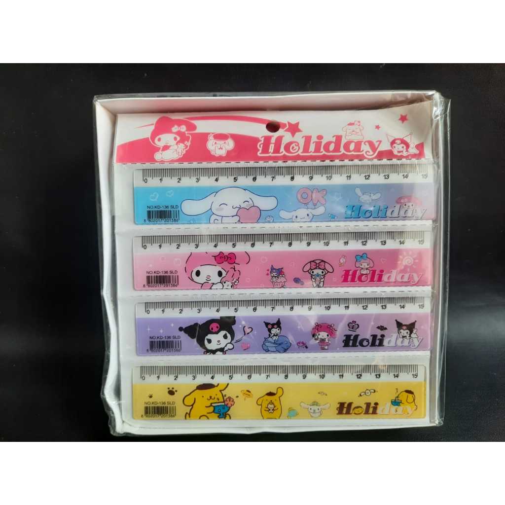 

( 4pcs ) Penggaris/Garisan Karakter renceng 15 cm (Sanrio/Superheroes/Labubu)