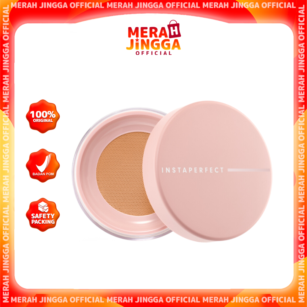Instaperfect Quickmatte Loose Powder 9 g - Real Skin Smooth, Bedak Tabur | Merah Jingga Official