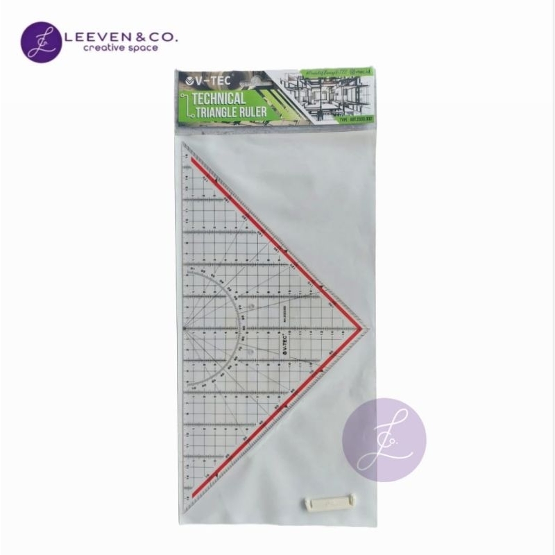 

V-TEC TECHNICAL TRIANGLE RULER/ PENGGARIS TEKNIK BERBENTUK SEGITIGA