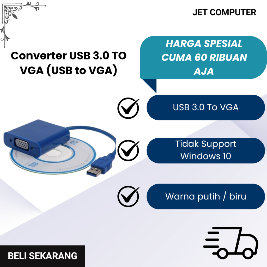 Converter USB 3.0 To VGA / Kabel USB To VGA / USB To VGA