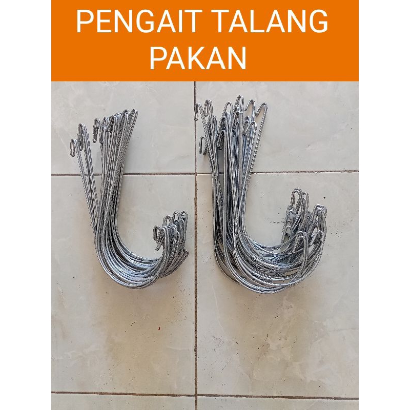 Cantolan / Gantungan / Pengait / Braket Talang Pakan (Feeder) Kandang Batre Galvanis